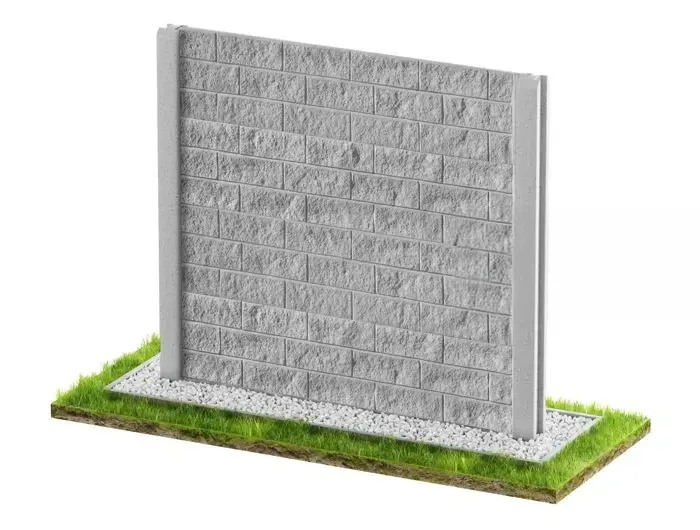 Betonzaun Beidseitig Modell 1 – Miko Beton Zaun