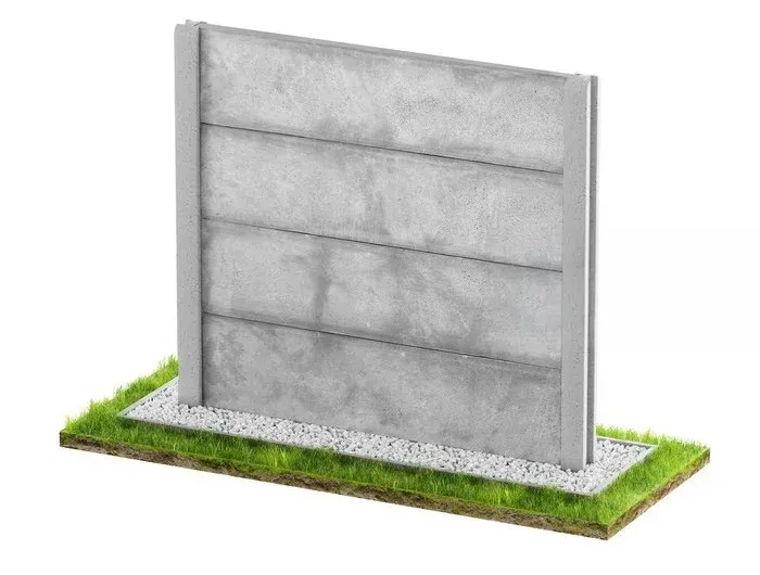 Betonzaun Einseitig Modell 17 – Miko Beton Zaun