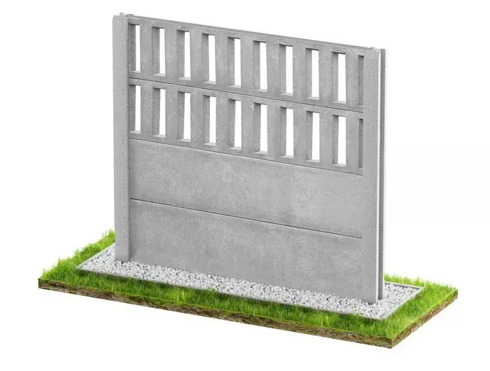 Betonzaun Einseitig Modell 18 – Miko Beton Zaun