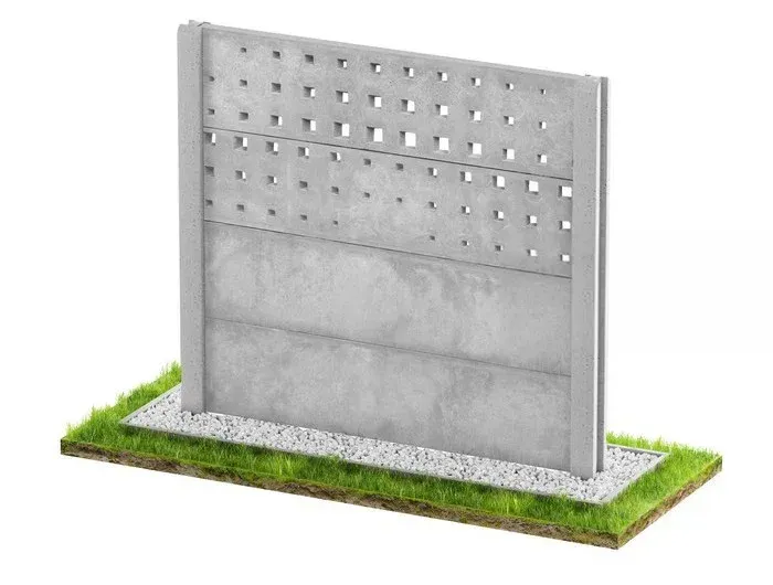 Betonzaun Einseitig Modell 20 – Miko Beton Zaun