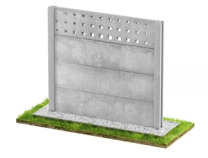 Betonzaun Einseitig Modell 21 – Miko Beton Zaun