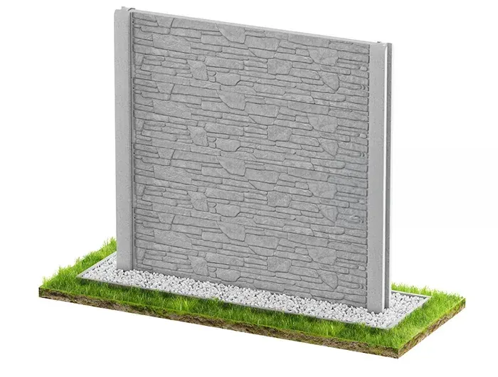 Betonzaun Einseitig Modell 22 – Miko Beton Zaun