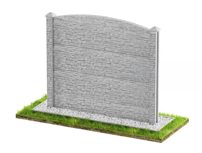 Betonzaun Einseitig Modell 24 – Miko Beton Zaun