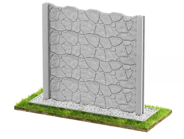 Einseitiger Betonzaun – Miko Beton Zaun Montage
