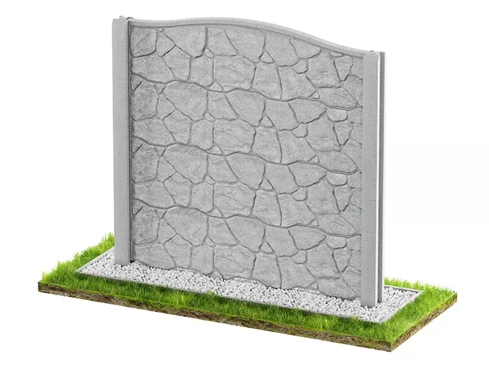 Betonzaun Einseitig Modell 6 – Miko Beton Zaun