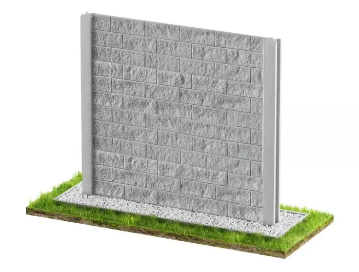 Betonzaun Einseitig Modell 7 – Miko Beton Zaun