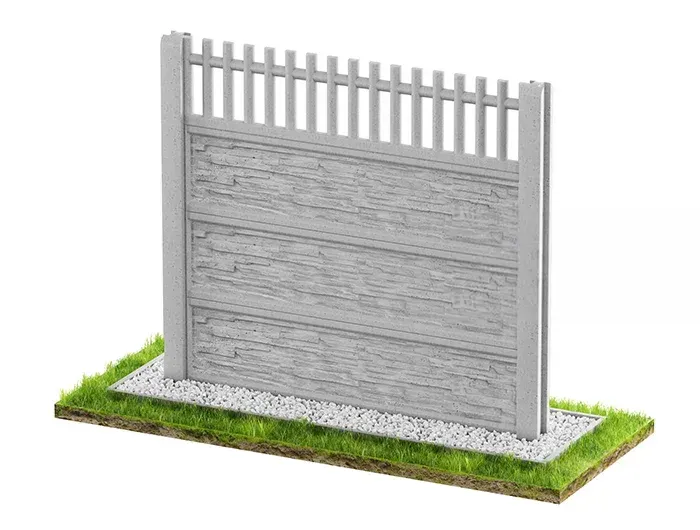 Betonzaun Klassisch Modell 15 – Miko Beton Zaun