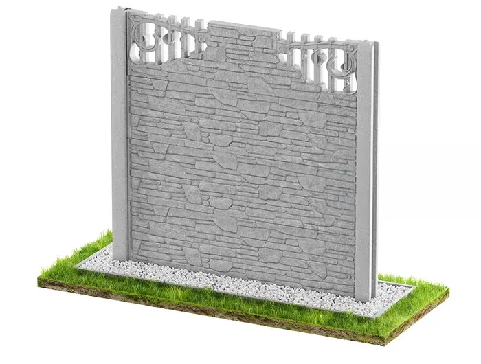 Betonzaun Klassisch Modell 2 – Miko Beton Zaun