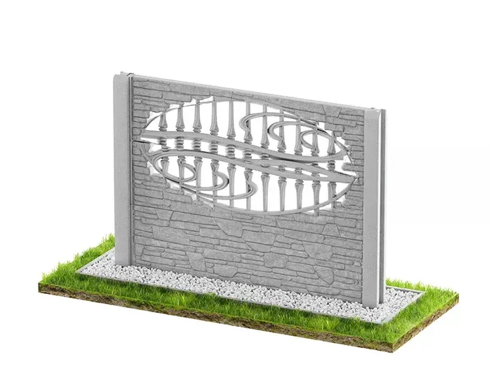 Betonzaun Klassisch Modell 4 – Miko Beton Zaun