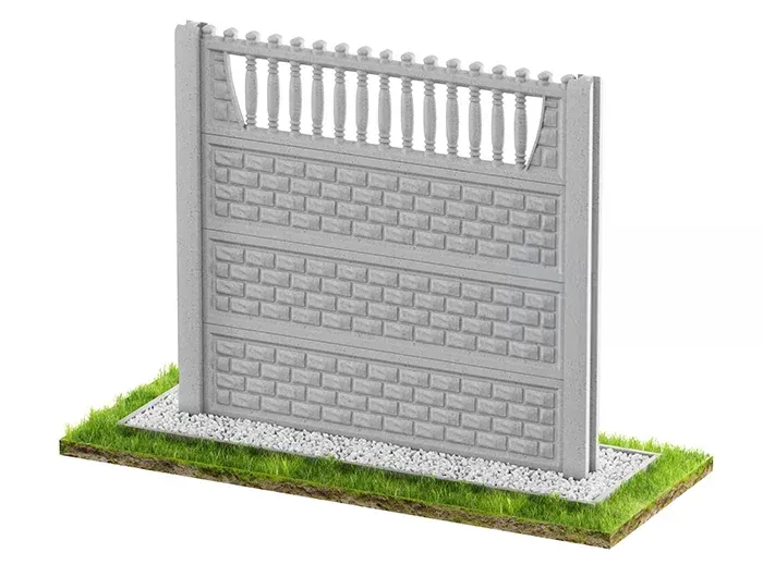 Betonzaun Modell Klassisch 40 – Miko Beton Zaun