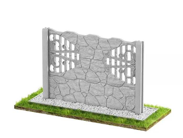 Betonzaun Klassisch Modell 48 – Miko Beton Zaun