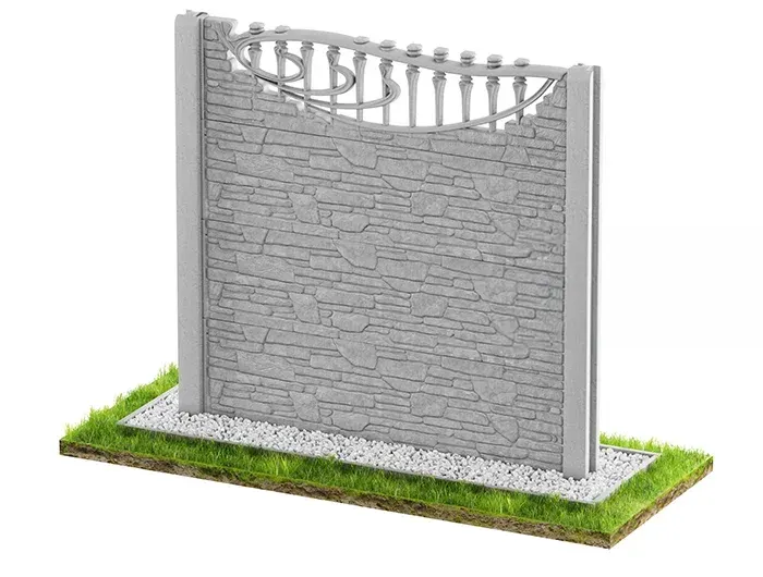 Betonzaun Klassisch Modell 5 – Miko Beton Zaun