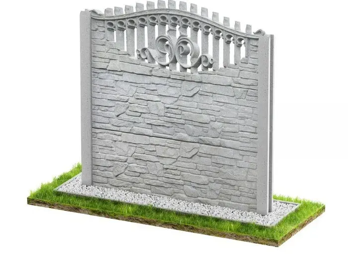 Betonzaun Klassisch Modell 6 – Miko Beton Zaun