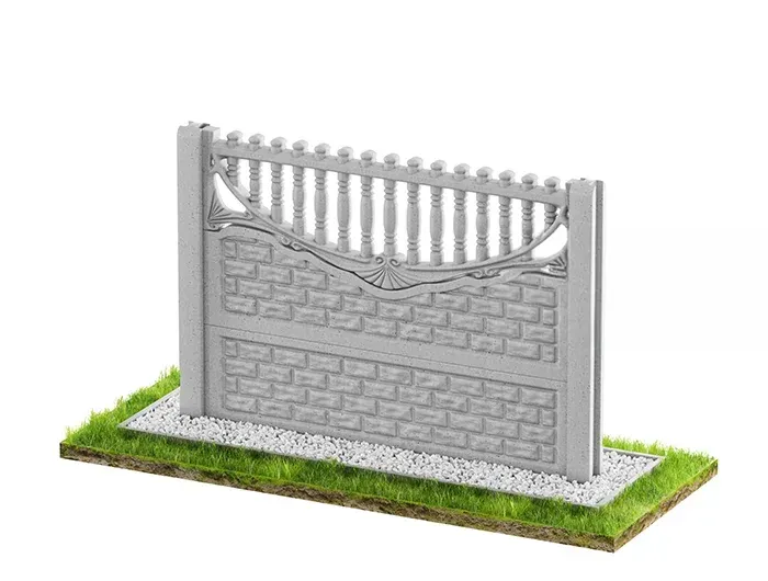 Betonzaun Klassisch Modell 72 – Miko Beton Zaun