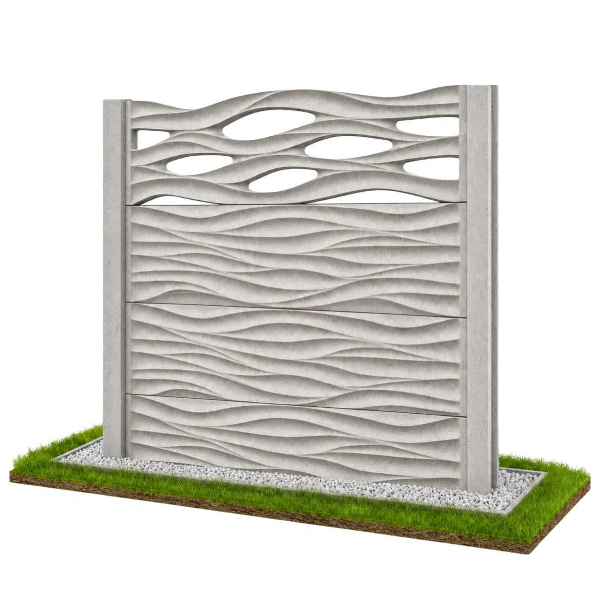 Neue Modern Linie Modell 02 – Miko Beton Zaun