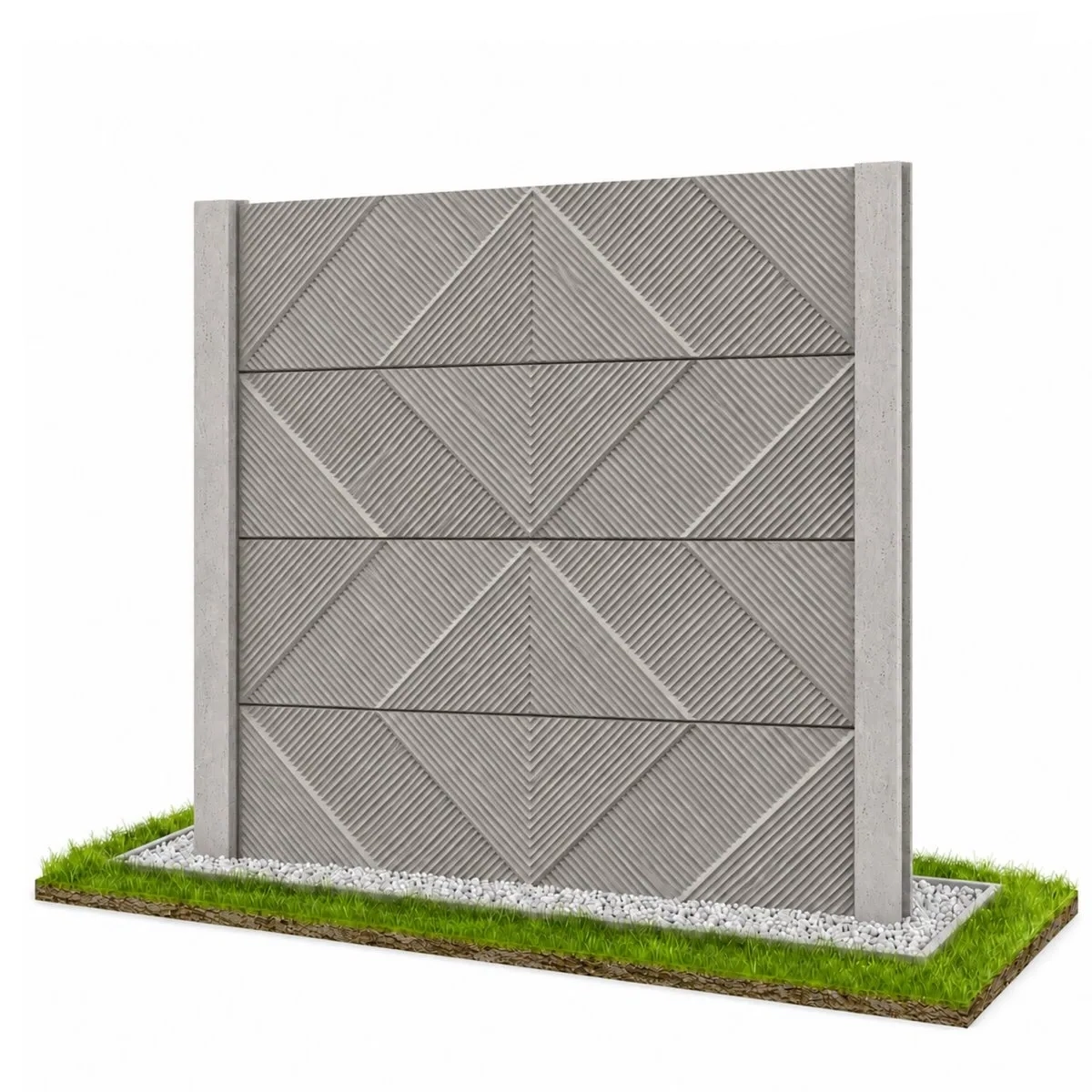 Neue Modern Linie Modell 04 – Miko Beton Zaun
