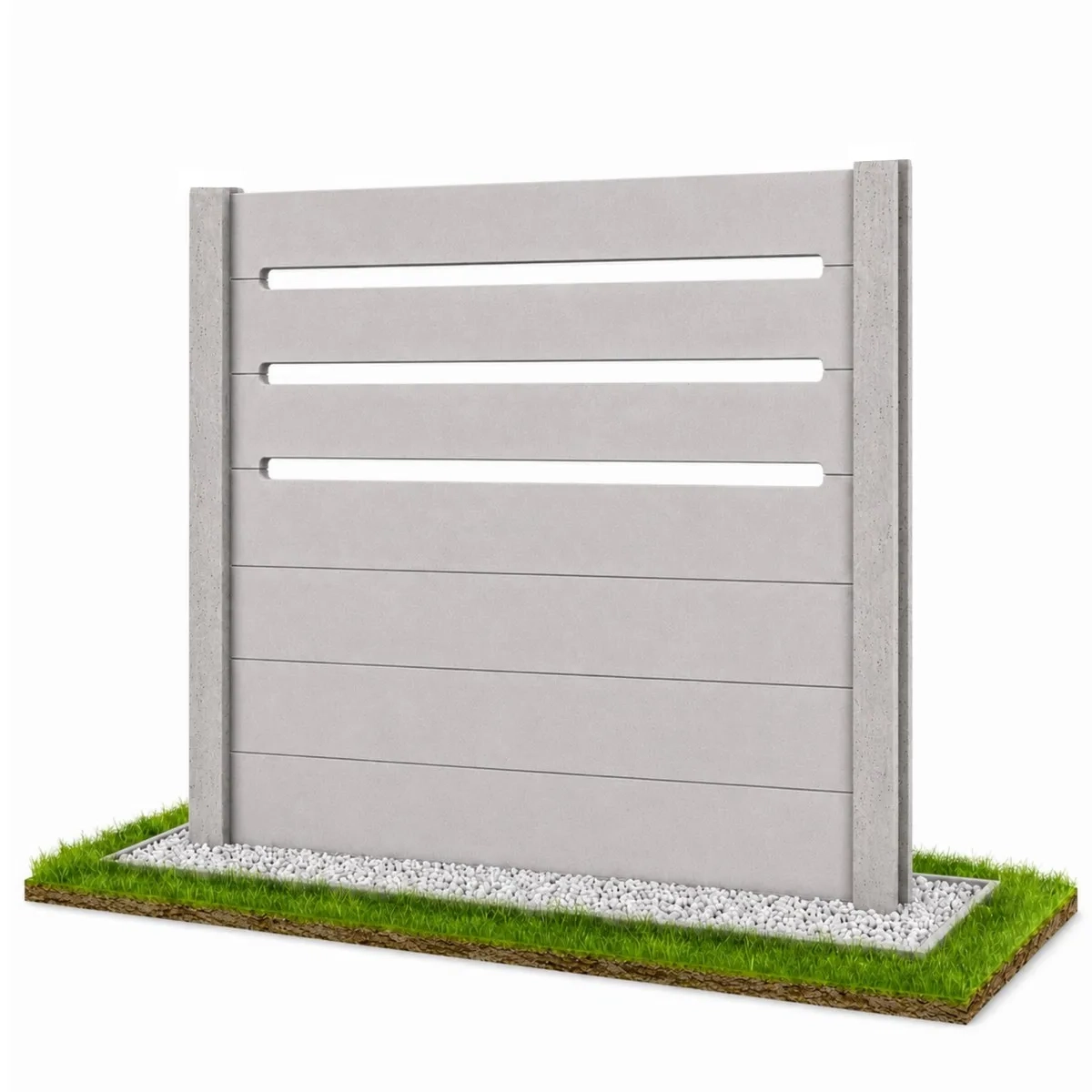 Neue Modern Linie Betonzaun Modell 07 – Miko Beton Zaun