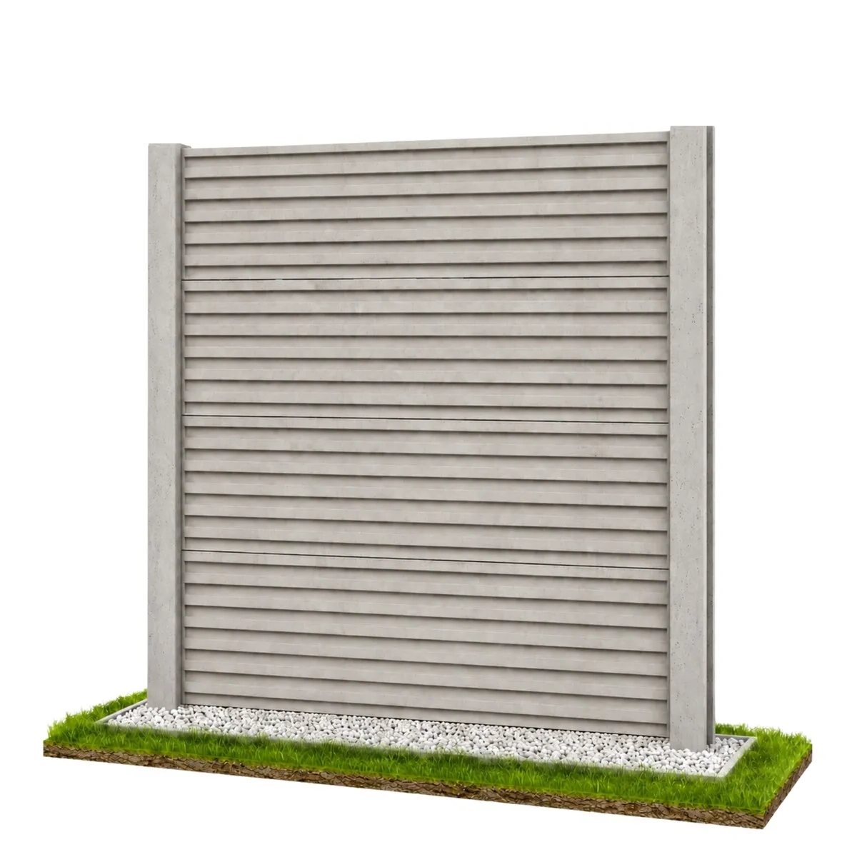 Neue Modern Linie Betonzaun Modell 08 – Miko Beton Zaun