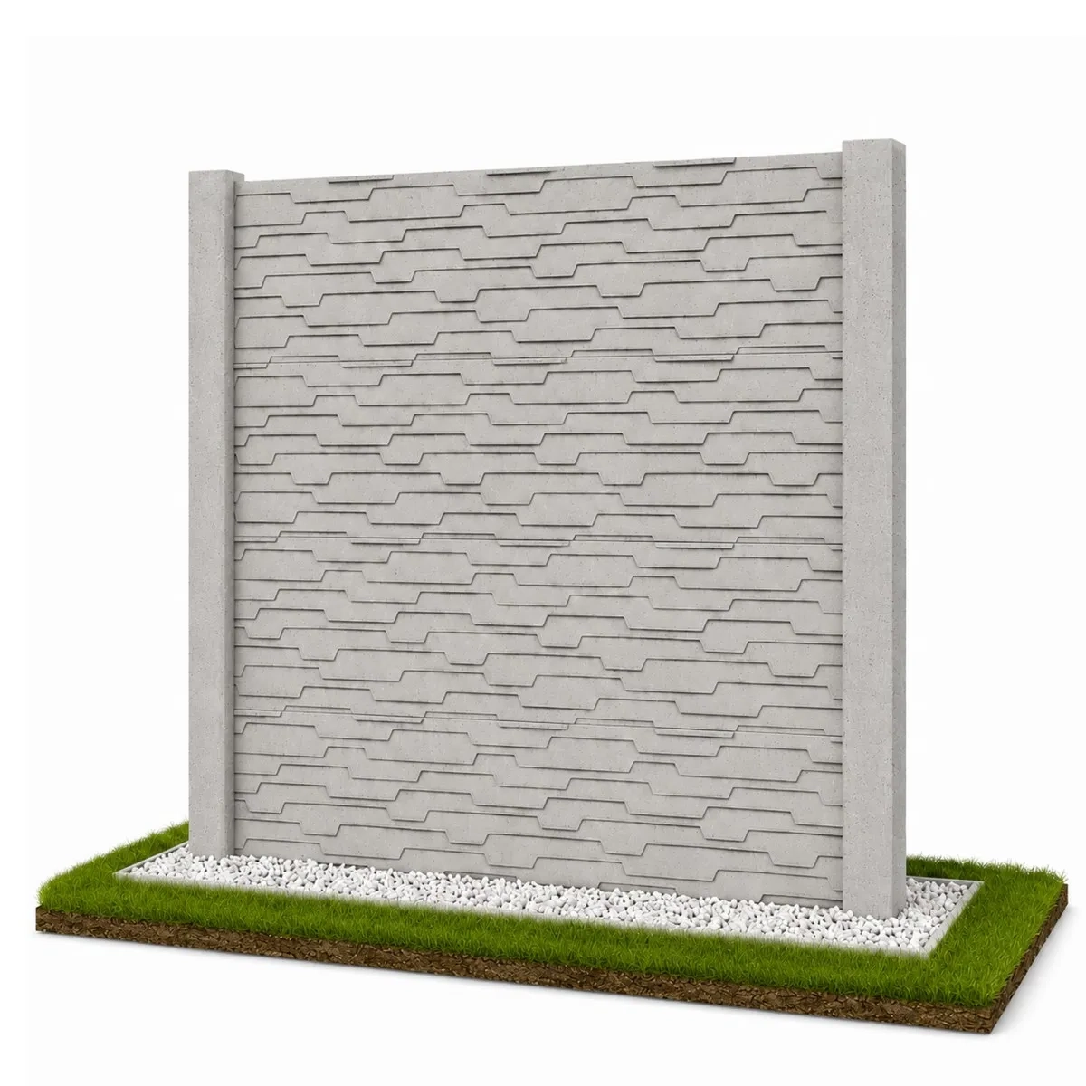 Neue Modern Linie Betonzaun Modell 13 – Miko Beton Zaun