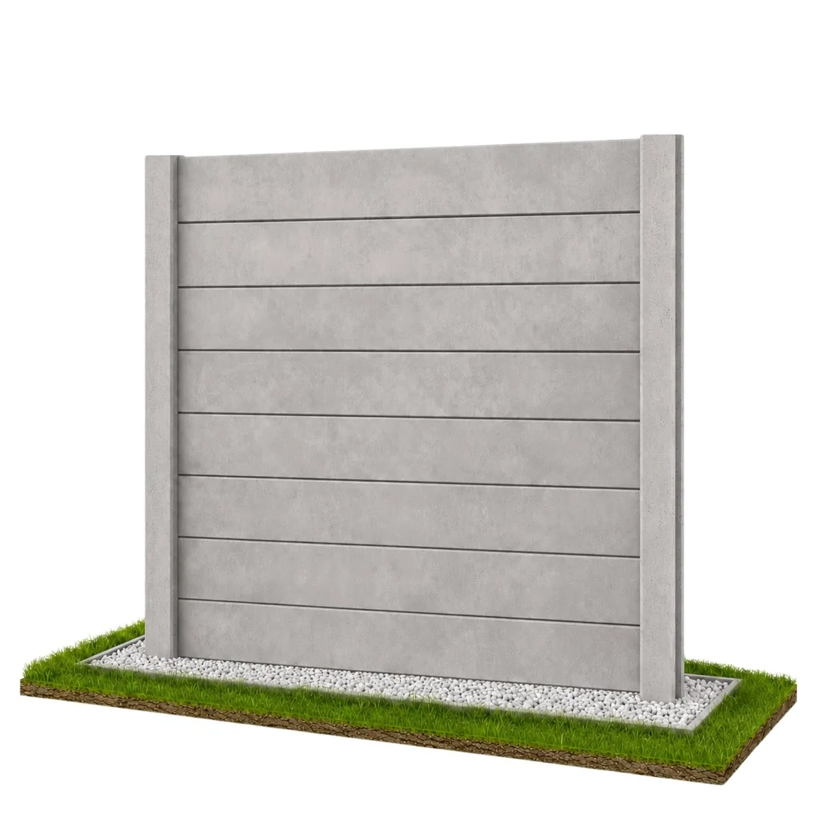 Neue Modern Linie Betonzaun Modell 17 – Miko Beton Zaun