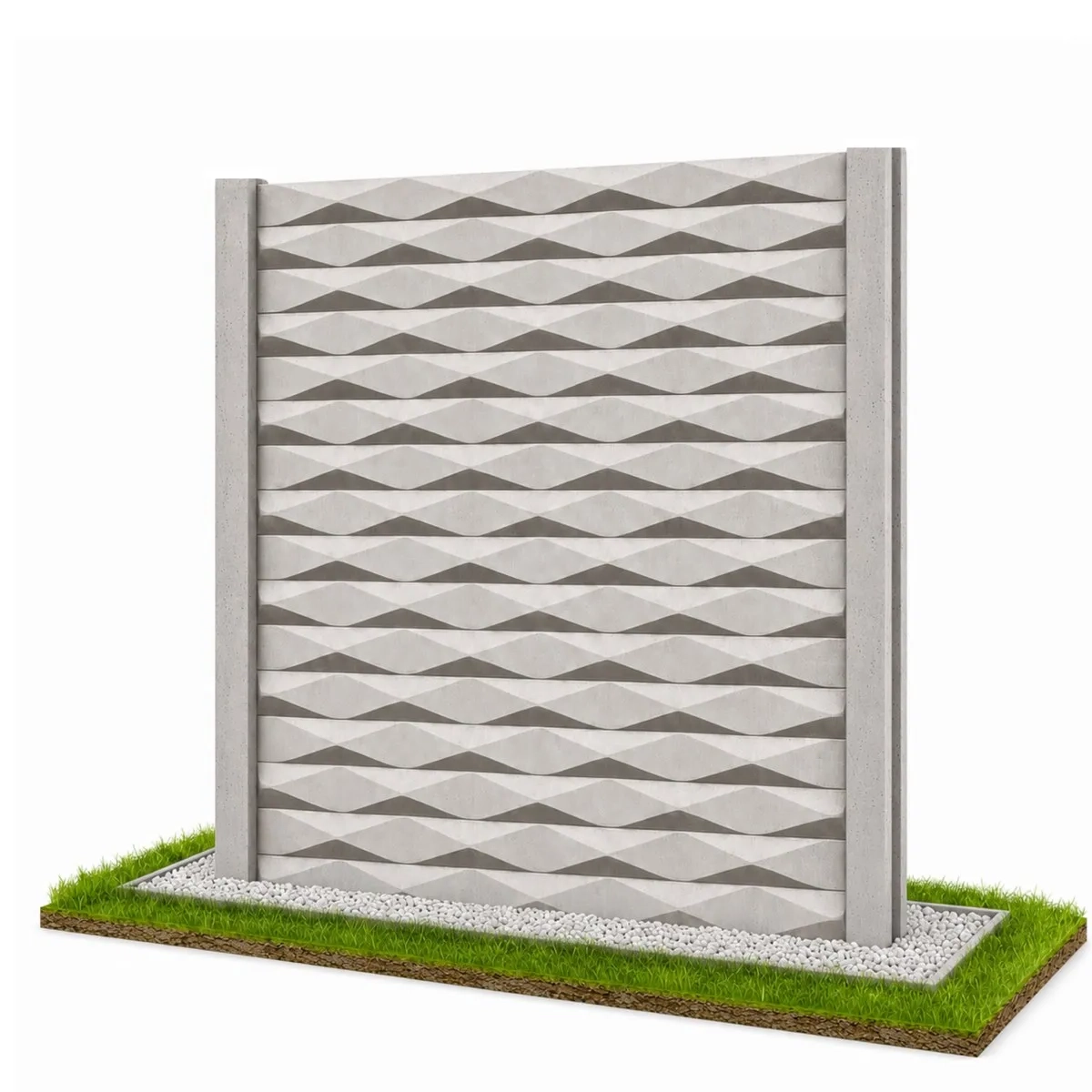 Neue Modern Linie Modell 18 – Miko Beton Zaun
