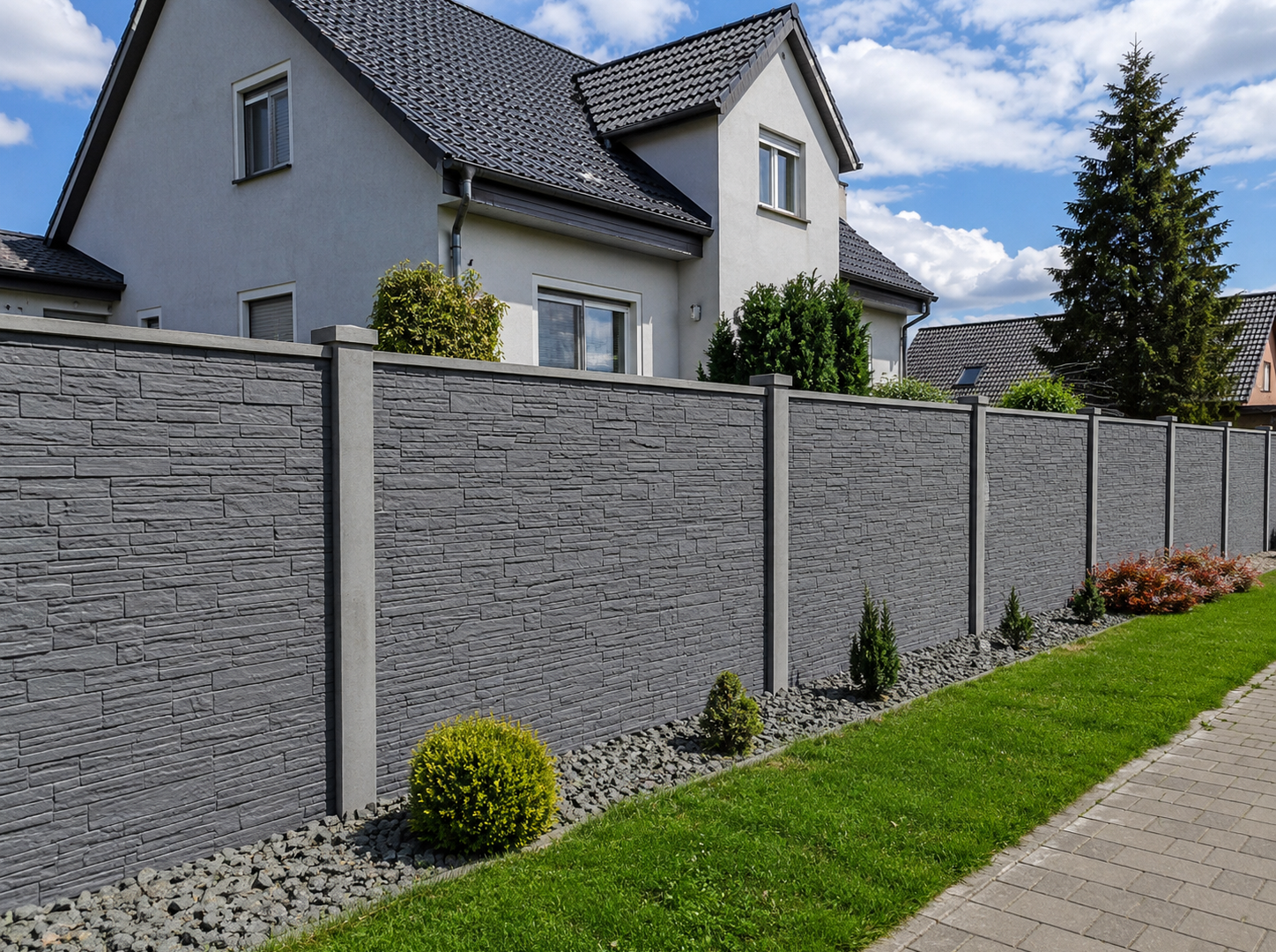 Betonzaun für Haus und Garten – stabile Lösung mit wenig Pflege – Miko Beton Zaun