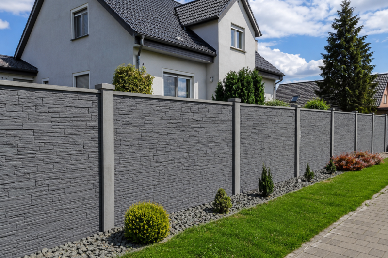 Betonzaun für Haus und Garten – stabile Lösung mit wenig Pflege – Miko Beton Zaun