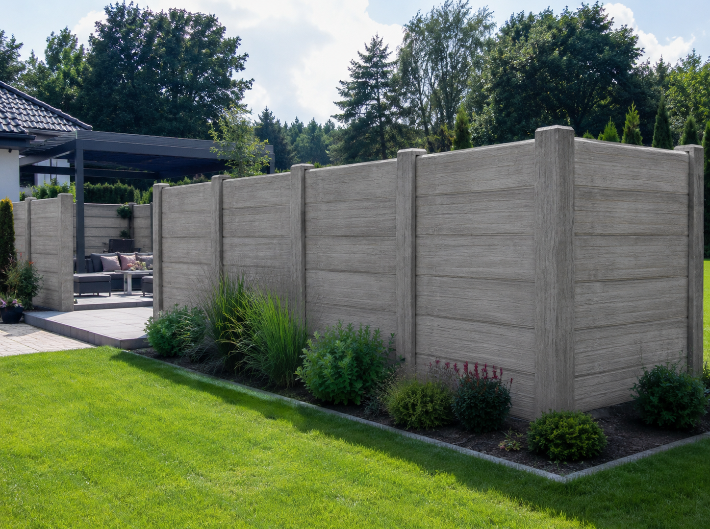 Betonzaun als Sichtschutz – mehr Ruhe für Garten und Terrasse – Miko Beton Zaun